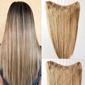 20″ Machine Weft Hair Weave, Sew In,100 grams,100% Human Hair Extensions# 18